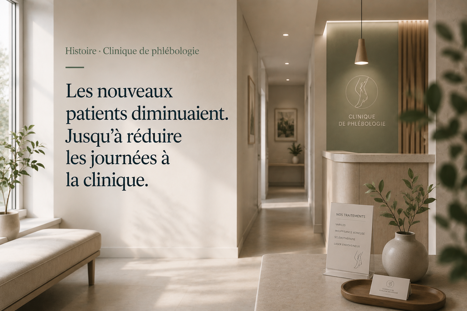 Histoire d’une clinique de phlébologie confrontée à une diminution de nouveaux patients
